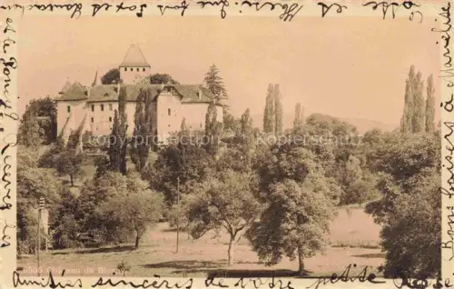 AK / Ansichtskarte Blonay-Saint-Legier Blonay-sur-Vevey VD Château-de-Blonay Schloss Pappeln Baeume Park