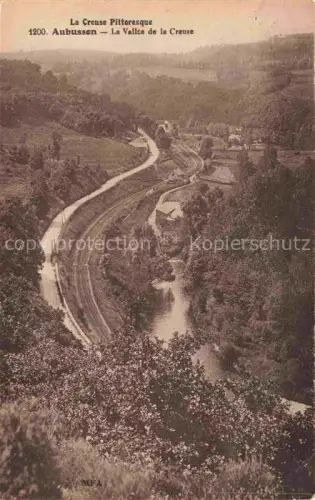 AK / Ansichtskarte Le Monteil-au-Vicomte AUBUssON 23 Creuse Vallée-de-la-Creuse Fluss Bahnlinie Tal Wald Wiesen Huegel Haeuser