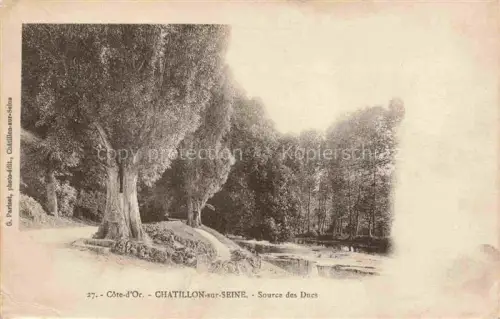 AK / Ansichtskarte Chatillon-sur-Seine Montbard 21 Cote-d Or Source-des-Ducs Quelle Baeume Wald Fluss Natur