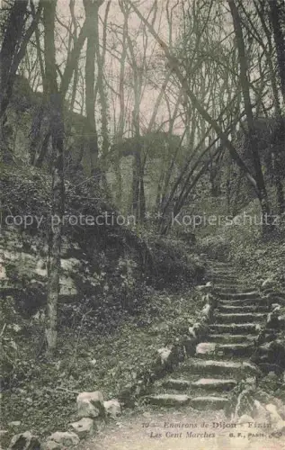 AK / Ansichtskarte Fixin DIJON 21  Cote-d Or Les-Cent-Marches Treppe Wald Felsen Ruine Natur