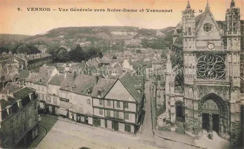 AK / Ansichtskarte Vernon  Evreux 27 Eure Notre-Dame Vernonnet Kirche Stadtansicht Daecher Gotik Rosette