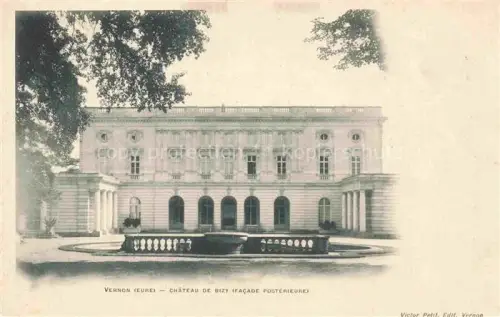 AK / Ansichtskarte Vernon  Evreux 27 Eure Château-de-Bizy Façade-postérieure Schloss Brunnen Kolonnade Park