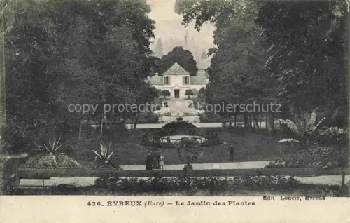 AK / Ansichtskarte EVREUX 27 Eure Jardin-des-Plantes Park Brunnen Gebaeude Agave Baeume Spaziergaenger