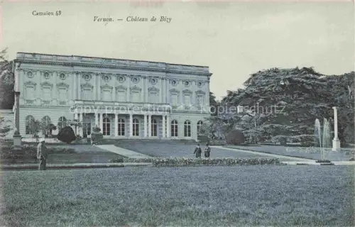 AK / Ansichtskarte Vernon  Evreux 27 Eure Château-de-Bizy Schloss Park Brunnen Fontaene Zeder Spaziergaenger