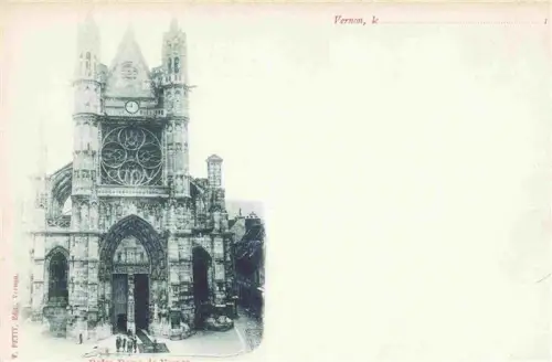 AK / Ansichtskarte Vernon  Evreux 27 Eure Notre-Dame Kirche Gotik Portal Rosette Tuerme Fassade