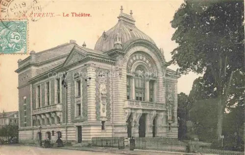 AK / Ansichtskarte EVREUX 27 Eure Le-Théâtre Theater Kuppelbau Jugendstil Saeulen Baeume Gittertor