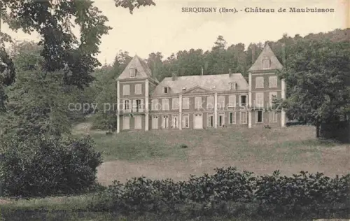 AK / Ansichtskarte Serquigny Bernay 27 Eure Château-de-Maubuisson Schloss Wald Wiese Baeume Herrenhaus