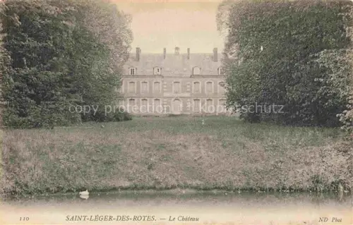 AK / Ansichtskarte Saint-Leger-des-Rotes BERNAY 27 Eure Château Schloss Park Teich Baeume Wiese Ente
