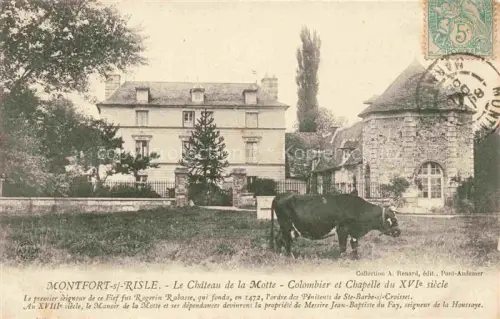 AK / Ansichtskarte Montfort-sur-Risle BERNAY 27 Eure Château-de-la-Motte Colombier Chapelle Schloss Turm Kuh