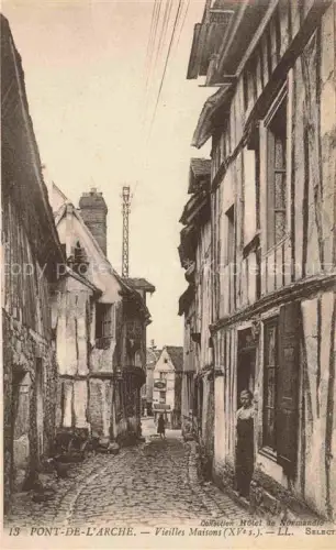 AK / Ansichtskarte Pont-de-l Arche ANDELYS 27 Eure Vieilles-Maisons Fachwerkhaeuser Gasse Pflasterstein Kind mittelalterlich