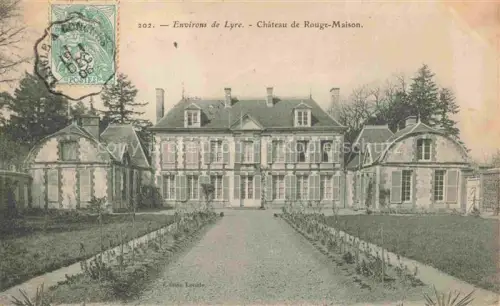AK / Ansichtskarte Lyre La Vieille-Lyre EVREUX 27 Eure Château-de-Rouge-Maison Schloss Park Allee Baeume Fassade