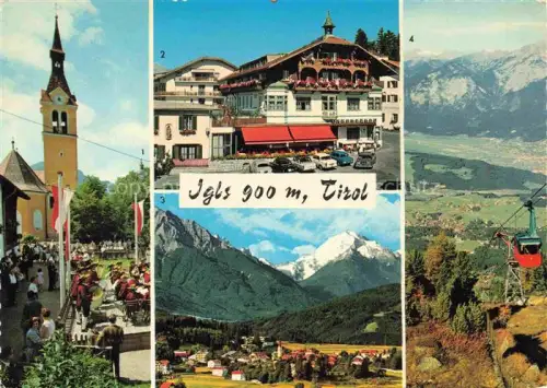 AK / Ansichtskarte Igls Jgls Innsbruck Tirol AT Kirche Dorfmusik Sport-Hotel Patscherkofelbahn Serles Bergpanorama Seilbahn Hasnerstrasse