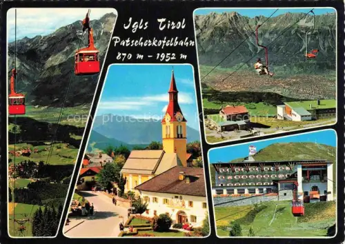 AK / Ansichtskarte Igls Jgls Innsbruck Tirol AT Patscherkofelbahn Seilbahn Kirche Bergstation Kurort Innsbruck Blick