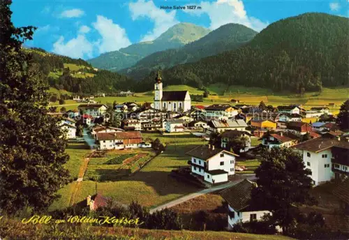 AK / Ansichtskarte Soell Woergl Wilder Kaiser Tirol AT Hohe-Salve Wilder-Kaiser Kirche Ortsansicht Bergpanorama Sommerfrische