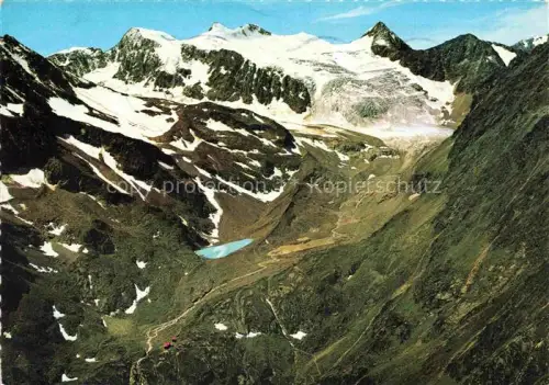 AK / Ansichtskarte Sulzenauhuette 2191m Neustift Stubaital Tirol AT Sulzenau-Huette Wilder-Pfaff Sonklarspitze Zuckerhuetl Gletscher Bergsee Stubai