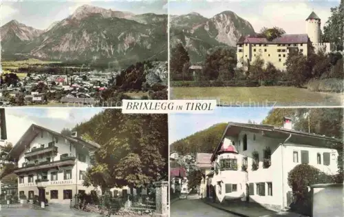 AK / Ansichtskarte Brixlegg Tirol AT Schloss-Matzen Panorama Talblick Kirche Berge Gasthof-Grillspitz Dorfstrasse