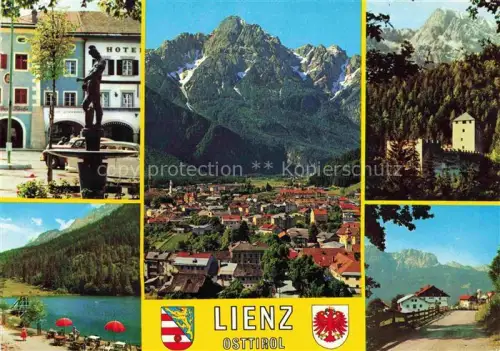 AK / Ansichtskarte LIENZ  Tirol AT Florian-Brunnen Schloss-Bruck Tristacher-See Iselsberg Stadtansicht Dolomiten Hotel