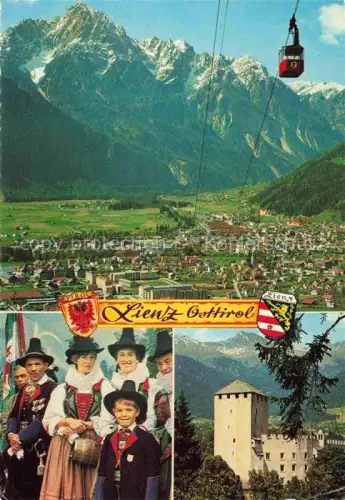 AK / Ansichtskarte LIENZ  Tirol AT Spitzkofel Laserzgruppe Seilbahn Panorama Tracht Schloss-Bruck Dolomiten Bergtal