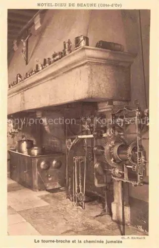 AK / Ansichtskarte BEAUNE 21 Cote-d Or Hôtel-Dieu Tourne-broche Cheminée-jumelée Kueche Bratenwender Zahnrad Kamin