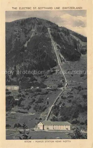 AK / Ansichtskarte Piotta Leventina TI Ritom Kraftwerk Wasserkraftwerk Gotthard-Linie Bergbahn Berglandschaft Tal