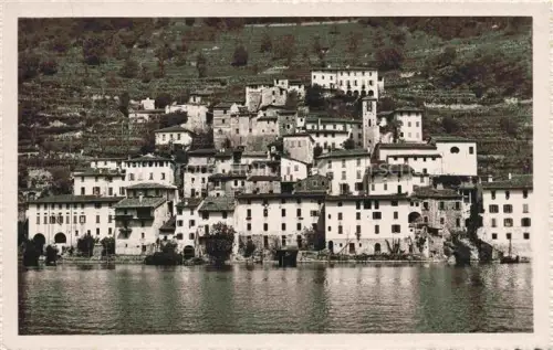 AK / Ansichtskarte Gandria Lago di Lugano TI Lago-di-Lugano Seeufer Dorf Haeuser Weinberge Kirchturm