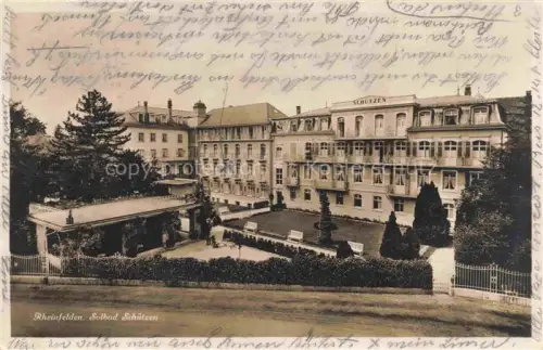 AK / Ansichtskarte RHEINFELDEN AG Solbad-Schuetzen Kurhaus Hotel Park Garten Baeume Balkon