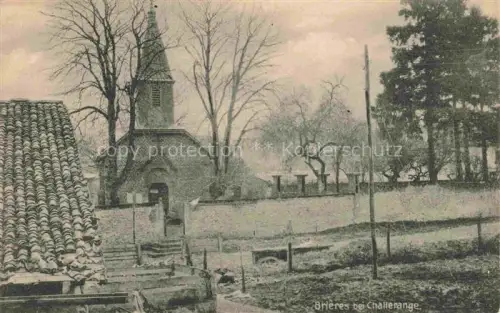 AK / Ansichtskarte Brieres Brecy-Brieres Vouziers 08 Ardennes Kirche Dorf Friedhof Winterbaeume Dachziegel Kirchturm