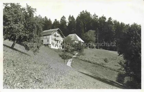 AK / Ansichtskarte Heiligenschwendi THUN BE Pension-Weid Bauernhaus Wiese Wald Hang