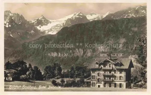 AK / Ansichtskarte Hasliberg Hohfluh Hotel-Bellevue Engelhoerner Wetterhoerner Berghotel Alpen Wiese