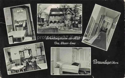 AK / Ansichtskarte Braunlage Harz Niedersachsen Erholungsheim Harz Villa Speisesaal Zimmer Mehrbildkarte Heilklimaort