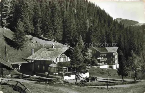 AK / Ansichtskarte Ifigenalp Lenk Simmental BE Ifigenalp Hotel-Ifigenalp Berggasthof Tannenwaelder Auto Bergwiese Alp
