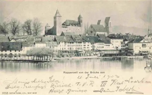 AK / Ansichtskarte Rapperswil -Jona Rapperswyl Zuerichsee SG Schloss Kirche Zuerichsee Stadtansicht Turm Hotel Uferpromenade