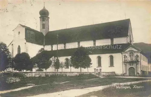 AK / Ansichtskarte WETTINGEN Baden AG Kloster Zwiebel-Turm Kirche Klosterkirche Barockportal Baeume