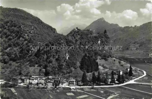 AK / Ansichtskarte Casoro Figino Serenza LUGANO TI Dorf Berge Wald Tal Felder Burg Fluss Haeuser
