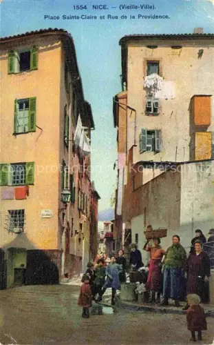 AK / Ansichtskarte NICE   Nizza 06 Alpes-Maritimes Vieille-Ville Place-Sainte-Claire Rue-de-la-Providence Gasse Frauen Kinder Waesche Altstadt