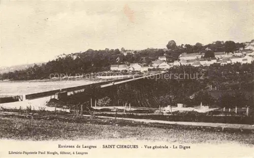 AK / Ansichtskarte St-Ciergues LANGRES 52 Haute-Marne Digue Bruecke Dorf Huegel Felder Langres