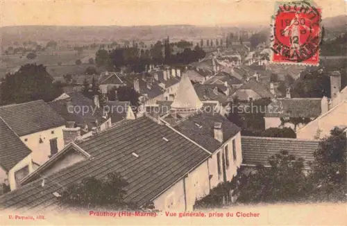AK / Ansichtskarte Prauthoy LANGRES 52-Haute-Marne Clocher Daecher Ortschaft Felder Turm