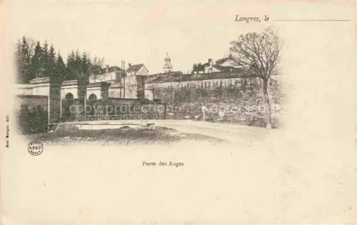 AK / Ansichtskarte LANGRES 52 Haute-Marne Porte-des-Auges Stadtmauer Stadttor Baeume Strasse Turm