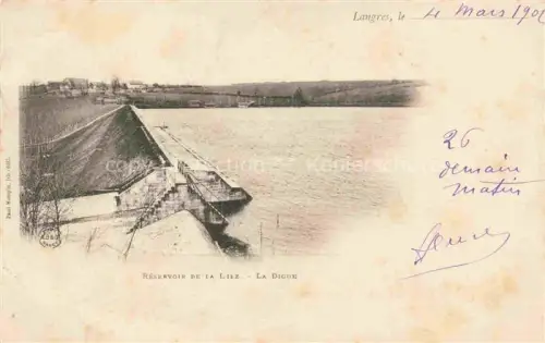 AK / Ansichtskarte LANGRES 52 Haute-Marne Réservoir-de-la-Liez Digue Staudamm See Wasser Ufer