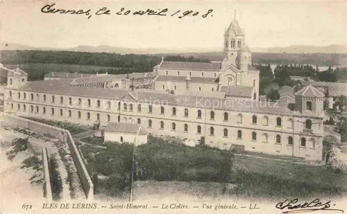 AK / Ansichtskarte Ile Saint-Honorat 06 Alpes Maritimes Kloster Cloître Abtei Saint-Honorat Kirchturm Vogelperspektive Insel