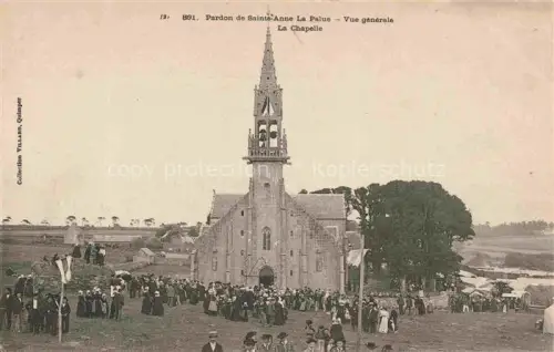 AK / Ansichtskarte Sainte Anne La Palue Chateaulin 29 Finistere Pardon Chapelle Kirchturm Pilger Prozession Menschenmenge Bretagne