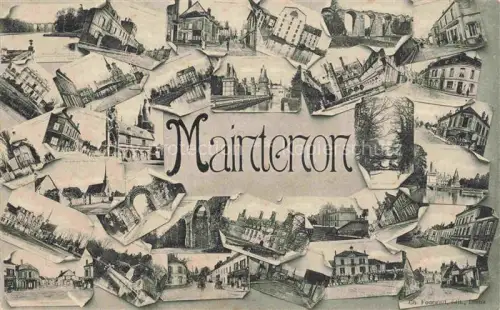 AK / Ansichtskarte MAINTENON CHARTRES 28 Eure-et-Loir Mehrbildkarte Château Strassenszenen Stadtansichten Marktplatz Porte