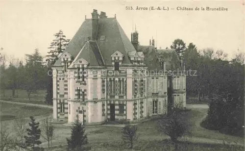 AK / Ansichtskarte Arrou Chateaudun 28 Eure-et-Loir Château-de-la-Brunetière Schloss Park Baeume Eingangstor