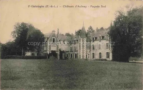 AK / Ansichtskarte St-Christophe Chateaudun 28 Eure-et-Loir Château-d Aulnay Schloss Wiese Baeume Turm Fassade