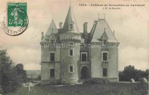 AK / Ansichtskarte Kercadiou (Chateau) Guimaec Morlaix 29 Finistere Château-de-Kercadiou Lanmeur Schloss Tuerme Parkanlage Semeuse