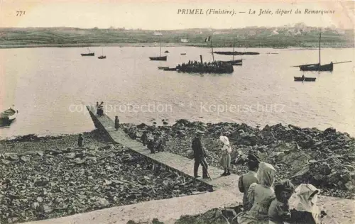 AK / Ansichtskarte Primel Tregastel Lannion 22 Cotes-d Armor Jetée Remorqueur Hafen Boote Meer Personen Steg Kueste