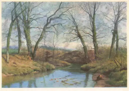 AK / Ansichtskarte CHAVANNES Alfred Kuenstlerkarte La riviere am Bach Lausanne Museum 