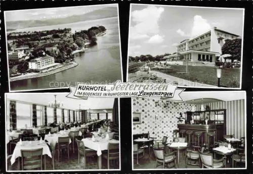 AK / Ansichtskarte Langenargen Bodensee Kurhotel Seeterrassen Bodensee Restaurant Bar Luftaufnahme See Mehrbildkarte