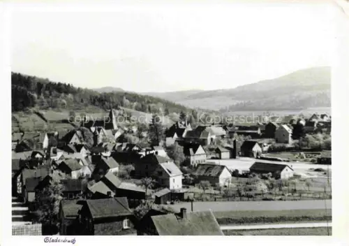 AK / Ansichtskarte Gladenbach Hessen Panorama Kirche Daecher Altstadt Huegel Wald Tal