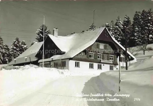 AK / Ansichtskarte Dornbirn Vorarlberg AT Gasthaus-Sonnblick Boedelestrasse Ammenegg Winter Schnee Tannen